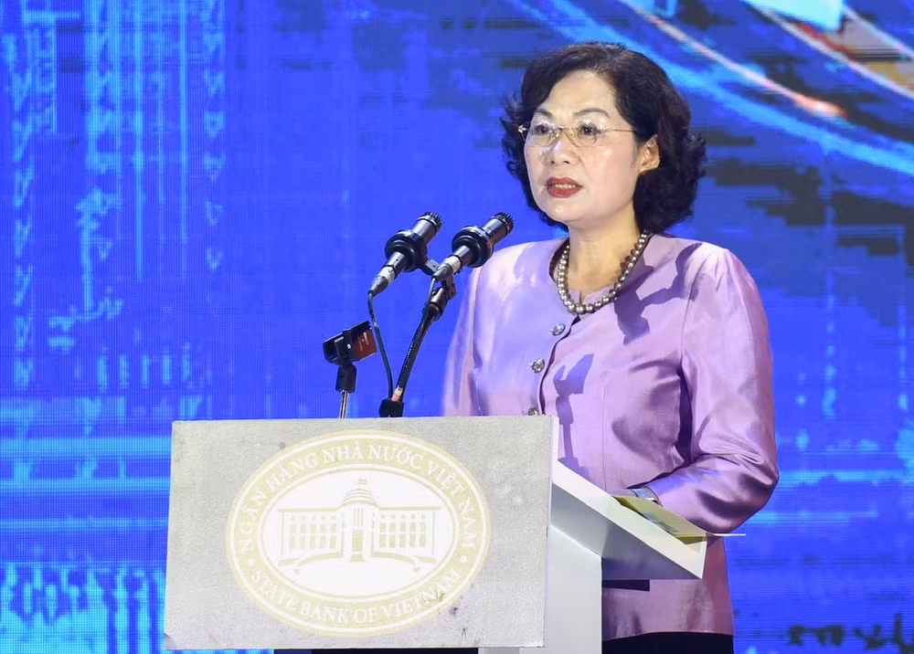 Thống đốc Ngân hàng Nhà nước Nguyễn Thị Hồng phát biểu.