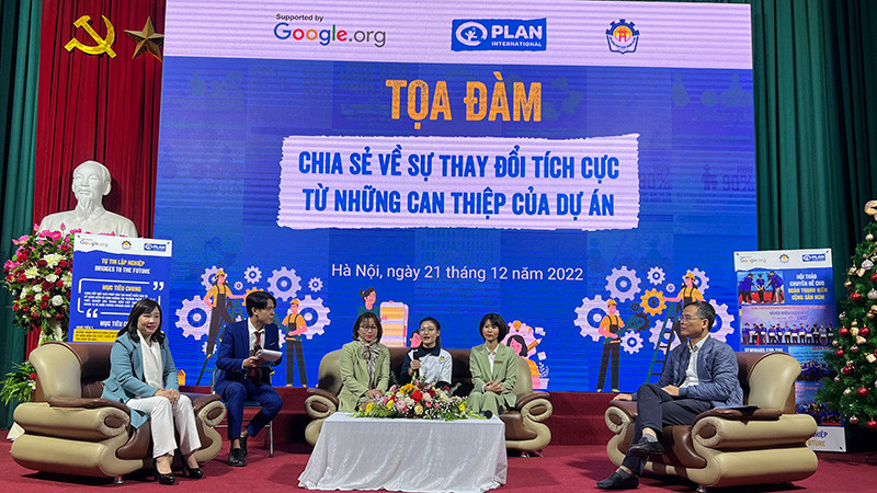 Tọa đàm tại lễ tổng kết dự án. (Ảnh: Plan International Việt Nam)