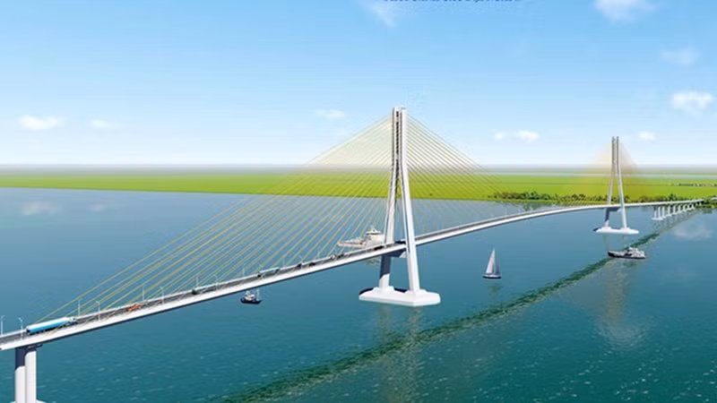 Phối cảnh cầu Đại Ngãi.