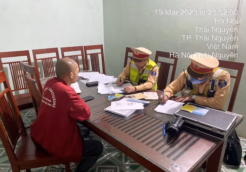 Tài xế N.K.C. làm việc tại Cơ quan công an.