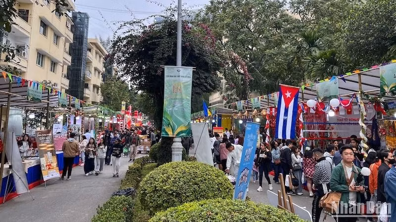 Nhận được sự quan tâm và yêu thích của công chúng, liên hoan đón lượng khách đông đảo bất chấp thời tiết mưa rét của không khí lạnh tăng cường vừa tràn về miền bắc.