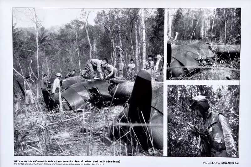Máy bay B29 của không quân Pháp và phi công đầu tiên bị bắt sống tại mặt trận Điện Biên Phủ.