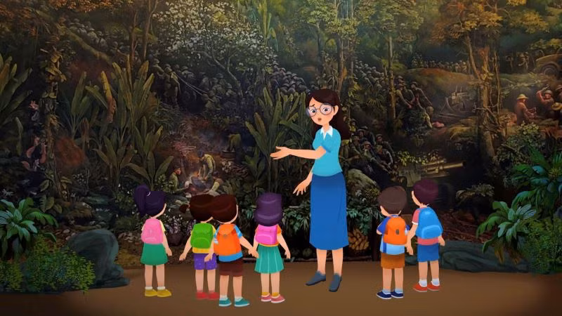 Cảnh trong bộ phim "Lời hứa Điện Biên". (Ảnh: Hãng phim Hoạt hình Việt Nam)