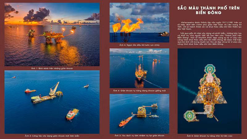 Tác phẩm "Sắc màu thành phố trên biển Đông" (Trần Ngọc Thịnh).