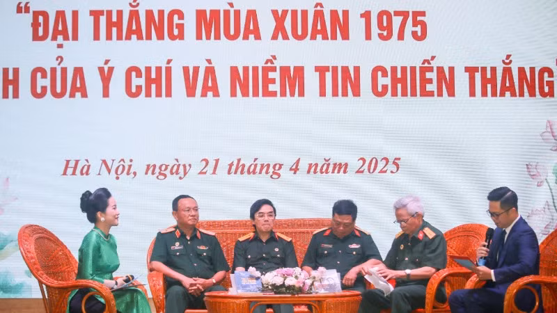 Các nhân chứng lịch sử tham gia tọa đàm Đại thắng mùa Xuân 1975-Sức mạnh của ý chí và niềm tin chiến thắng.