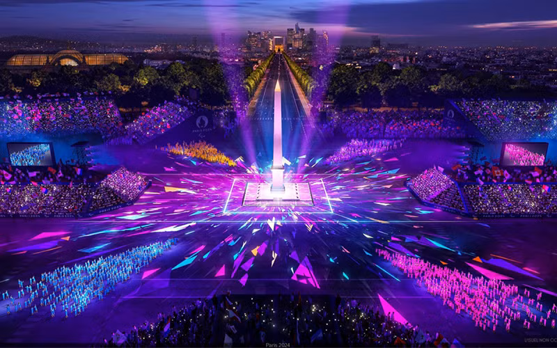 Quảng trường Place de la Concorde mang tính biểu tượng của Thủ đô nước Pháp là bối cảnh diễn ra lễ khai mạc Paralympic Paris 2024. (Ảnh IPC)