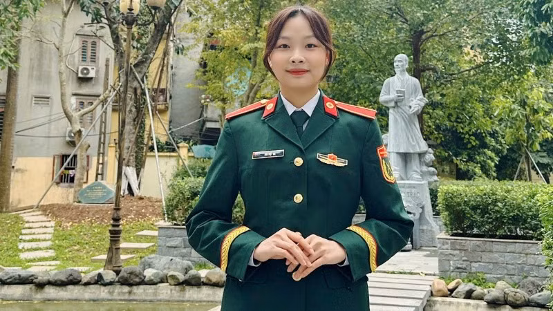 Thượng sĩ Bùi Việt Hà - Bí thư Chi đoàn Lớp DH54C (Hệ 4, Học viện Quân y). (Ảnh: HVQY)