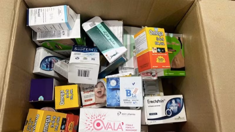 Một số thực phẩm giả cảnh sát thu được trong đường dây. (Ảnh: Công an thành phố Hà Nội)