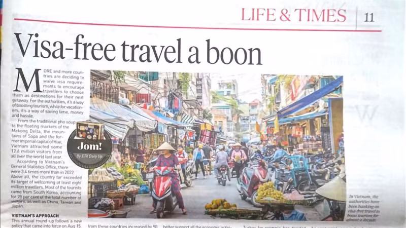 Trang báo New Straits Times đăng bài viết. 