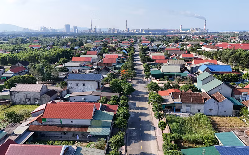 Một góc khu tái định cư Kỳ Phương (thị xã Kỳ Anh).