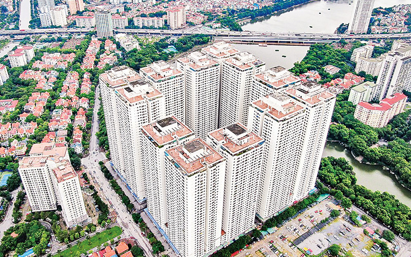 Chung cư HH Linh Đàm - một trong số 206 dự án có sai phạm trên địa bàn Hà Nội. (Ảnh Trung Nguyên)