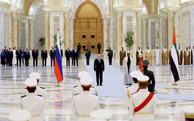 Tổng thống Nga trong chuyến thăm UAE.