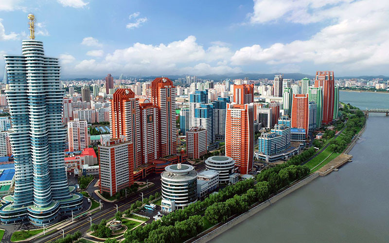 Đại lộ Nhà khoa học Mirae ở Thủ đô Bình Nhưỡng.