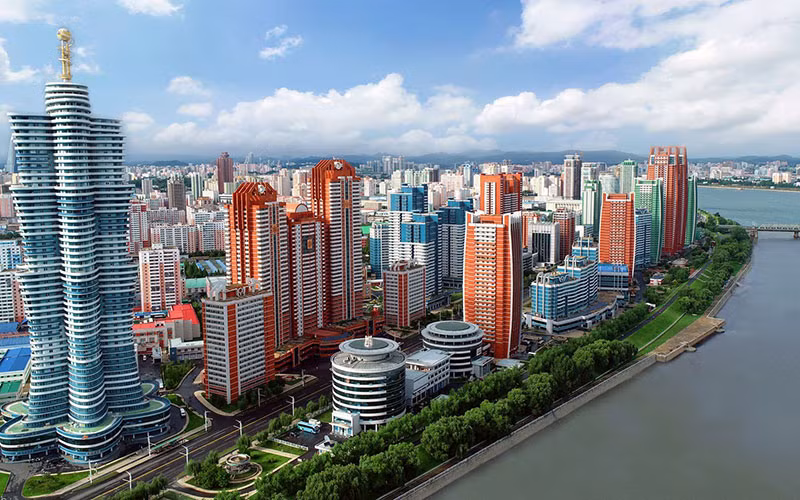 Đại lộ Nhà khoa học Mirae ở Thủ đô Bình Nhưỡng.