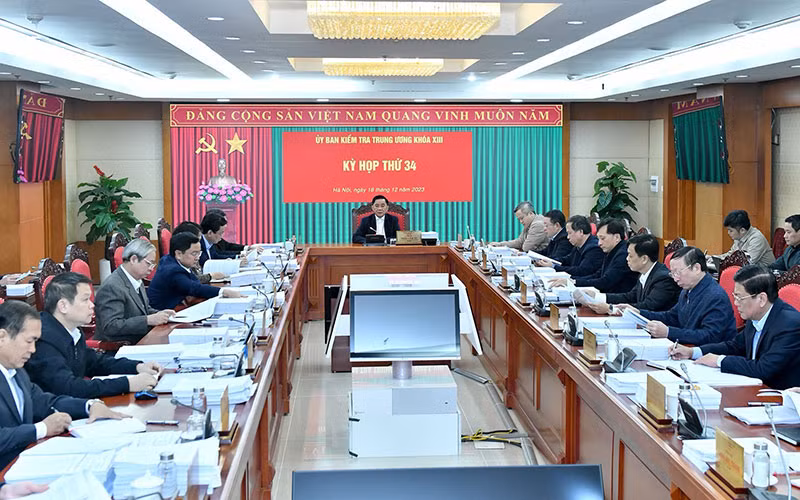 Tại kỳ họp thứ 34, Ủy ban Kiểm tra Trung ương đã xem xét, kết luận về những vi phạm xảy ra tại Ban cán sự đảng Bộ Công thương. (Ảnh ĐĂNG KHOA)