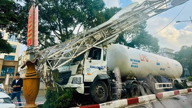 Hiện trường vụ tai nạn.