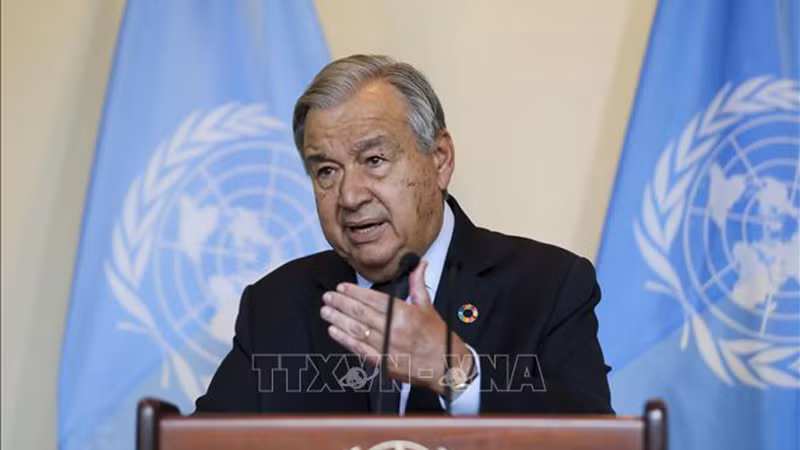 Tổng thư ký Liên hợp quốc Antonio Guterres. Ảnh: THX/TTXVN