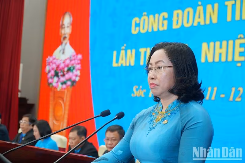 Phó Chủ tịch Tổng Liên đoàn Lao động Việt Nam Thái Thu Xương.