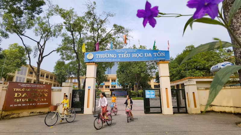 Trường tiểu học Đa Tốn (huyện Gia Lâm) đã được giảm tải về chỗ học từ năm học 2024-2025.