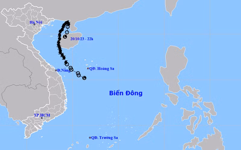 Vùng áp thấp tiếp tục suy yếu và tan dần. (Nguồn: nchmf.gov.vn)