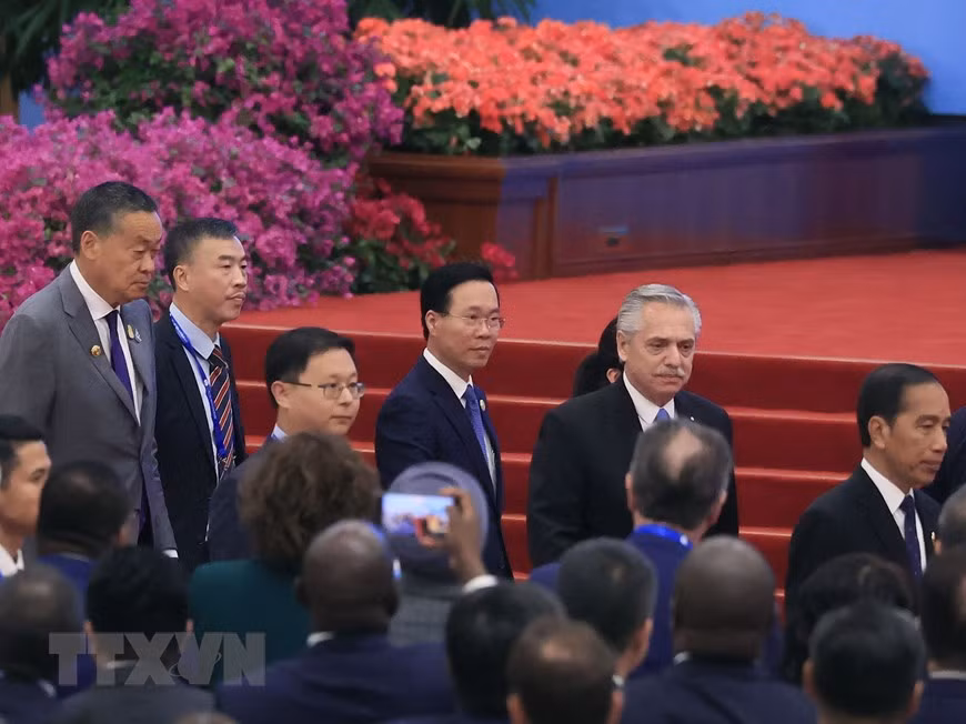 Chủ tịch nước Võ Văn Thưởng đến dự Lễ khai mạc. (Ảnh: TTXVN) Chủ tịch nước Võ Văn Thưởng đến dự Lễ khai mạc. (Ảnh: TTXVN)