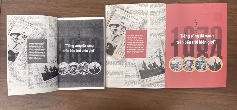 Cuốn sách "Những mảnh ký ức 1979-1989 Chuyện kể từ biên giới phía Bắc" bị in giả (bên trái). (Ảnh: HOÀNG ANH)