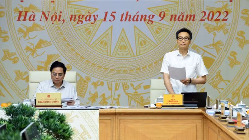 Phó Thủ tướng Vũ Đức Đam phát biểu tại hội nghị.