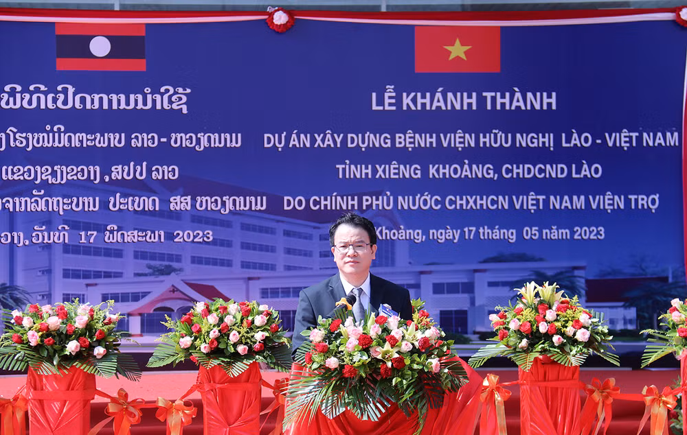 Thứ trưởng Kế hoạch và Đầu tư Trần Quốc Phương phát biểu tại buổi lễ. (Ảnh: Trịnh Dũng)