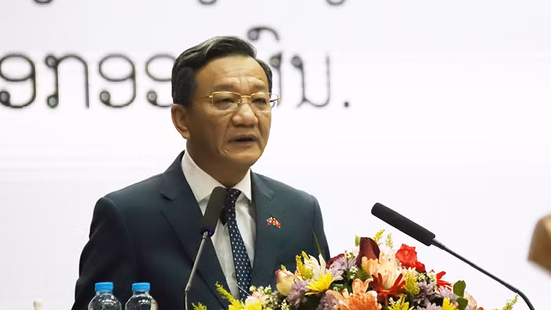 Đại sứ Việt Nam tại Lào Nguyễn Minh Tâm. (Ảnh: Hải Tiến)