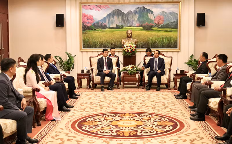 Quang cảnh buổi tiếp. (Ảnh: Trịnh Dũng)