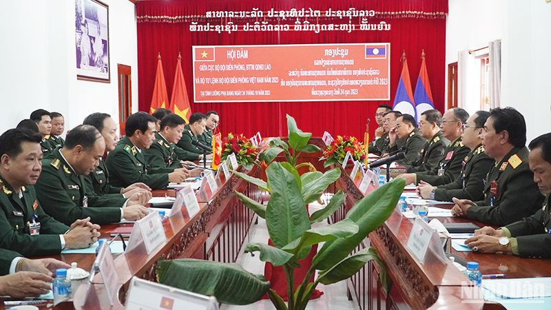 Quang cảnh hội đàm. (Ảnh: Trịnh Dũng)
