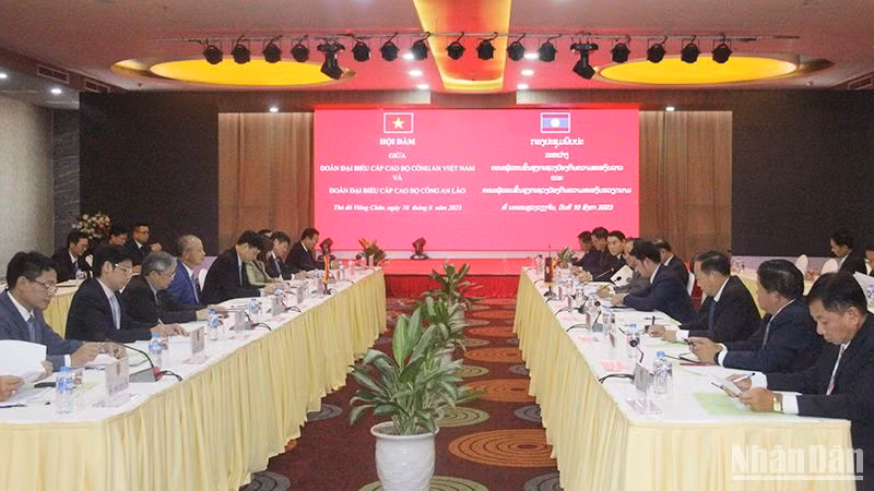 Quang cảnh hội đàm. (Ảnh: Hải Tiến)