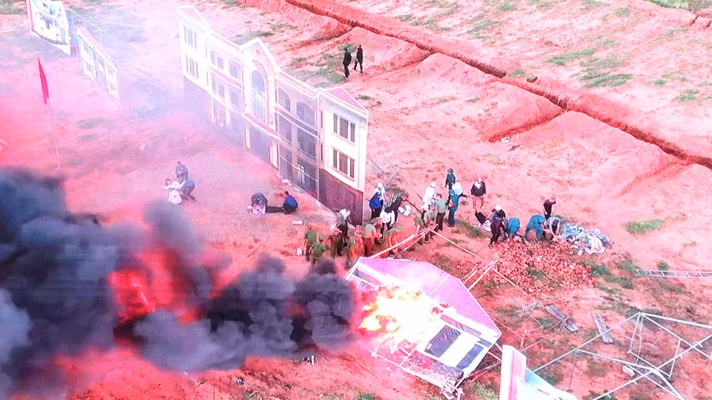 Các đơn vị đang diễn tập.