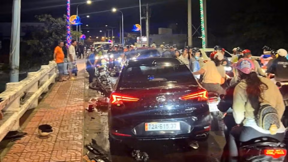 Hiện trường vụ tai nạn.