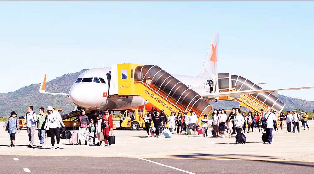 Sân bay Liên Khương đón rất nhiều chuyến bay quốc tế từ năm 2016. 