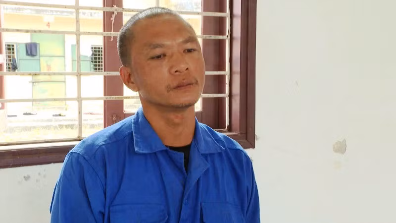 Đối tượng Hồ Văn Phương Tâm tại cơ quan điều tra.