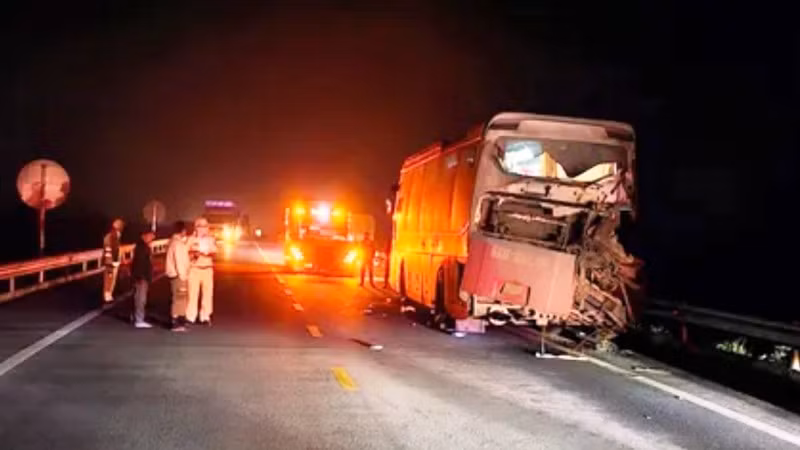 Hiện trường vụ tai nạn. (Ảnh: CTV)