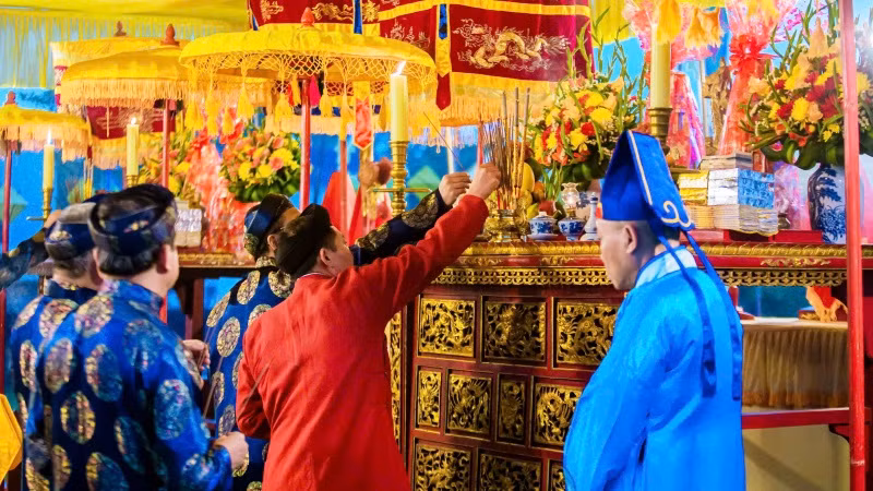 Trang nghiêm Lễ tế Xã Tắc năm 2025 với đầy đủ các nghi thức truyền thống.