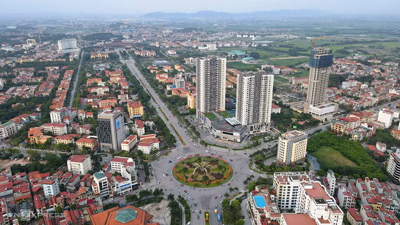 Toàn cảnh thành phố Bắc Ninh, tỉnh Bắc Ninh. 