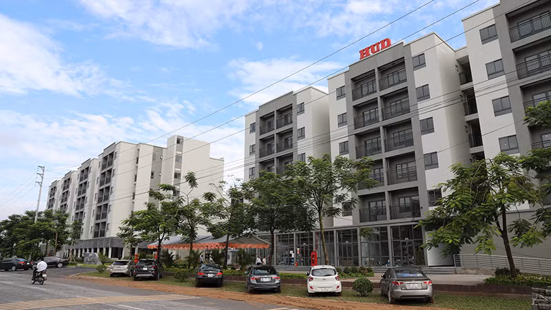 Khu nhà ở xã hội CT8 khu đô thị mới Thanh Lâm-Ðại Thịnh 2 do Tổng công ty Phát triển nhà và đô thị (HUD) đầu tư xây dựng.