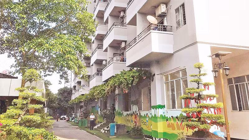 Nhà lưu trú công nhân của Công ty Thiên Phát, thành phố Thủ Ðức, Thành phố Hồ Chí Minh. 