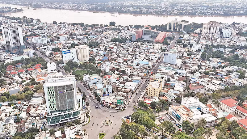 Một góc trung tâm đô thị Biên Hòa, tỉnh Ðồng Nai. 