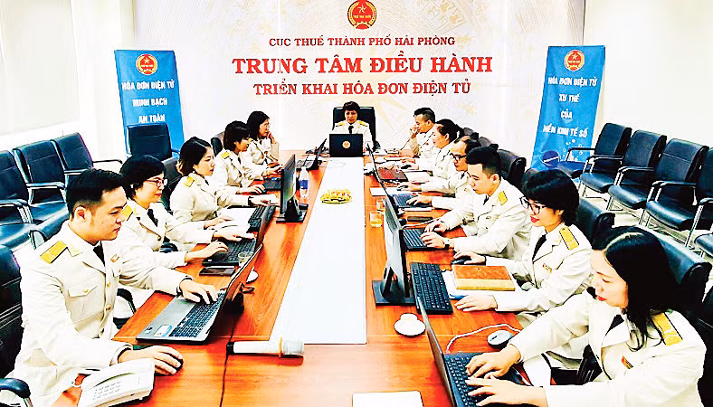 Hoạt động của Trung tâm Điều hành hóa đơn điện tử Cục Thuế Hải Phòng.