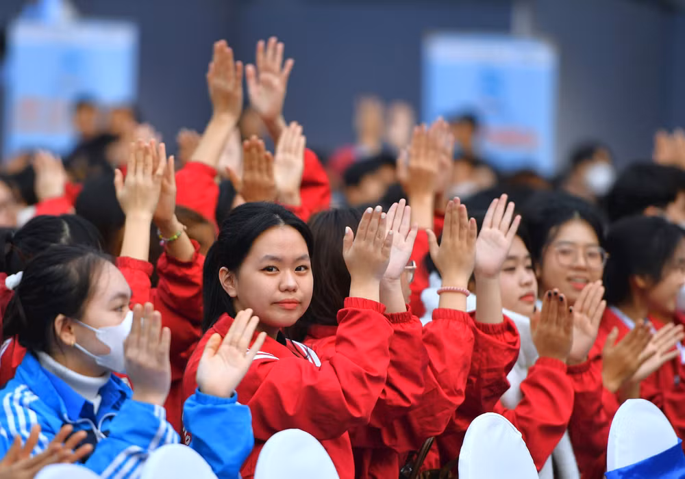 Các bạn trẻ tham gia Ngày hội Học sinh, sinh viên toàn quốc năm 2025. 