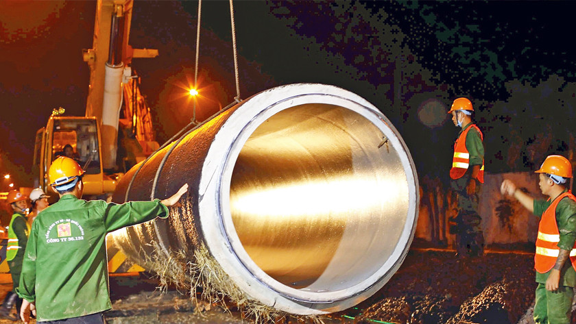 Sawaco đầu tư phát triển hệ thống mạng lưới đường ống cấp 1 ở phía tây thành phố. 