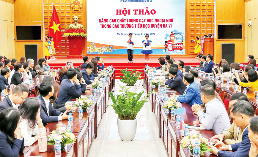 Hội thảo nâng cao chất lượng dạy học ngoại ngữ trong các trường tiểu học huyện Ba Vì. 