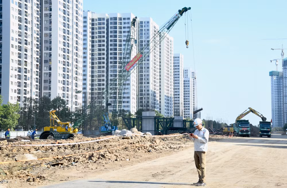 Công trường dự án đường Vành đai 3 Thành phố Hồ Chí Minh.