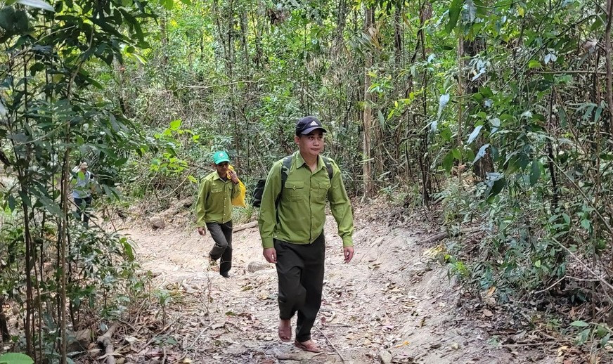 Ngày Tết, vẫn đảm bảo công tác tuần tra kiểm soát. Ảnh: XUÂN HUY