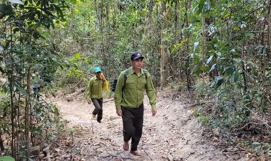 Ngày Tết, vẫn đảm bảo công tác tuần tra kiểm soát. Ảnh: XUÂN HUY