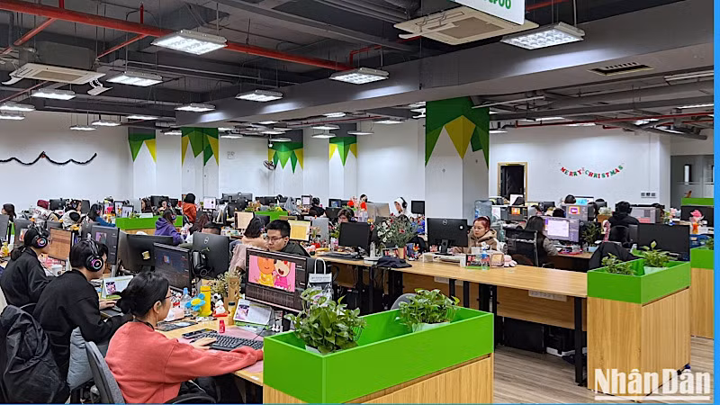 Một góc xưởng sản xuất hoạt hình Wolfoo tại Hà Nội.